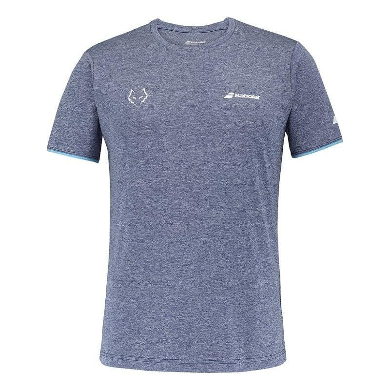 Men's Babolat CREW NECK LEBRON 2025 T-shirt - estate blue, lightweight and breathable for tennis and padel