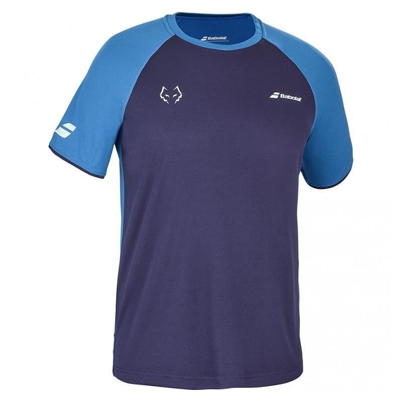 Мъжка тениска Babolat CREW NECK TEE LEBRON - син за тенис и падел, комфортна и лека