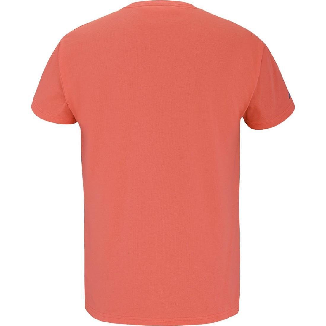 Men's Babolat EXERCISE BIG FLAG T-shirt - hot coral, classic sporty T-shirt for tennis and training.