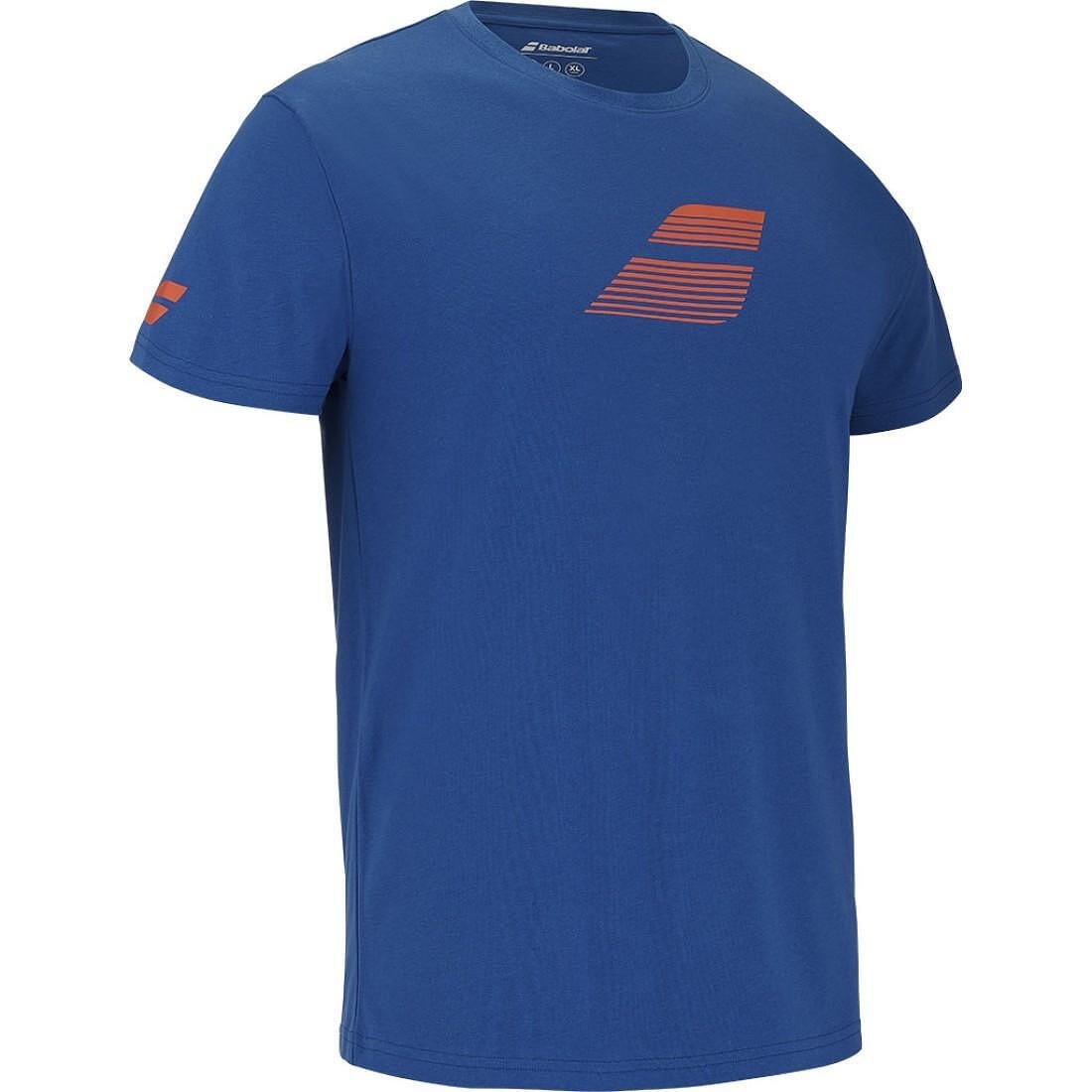 Men's Babolat EXERCISE BIG FLAG T-shirt - dark blue, sports T-shirt with a classic fit