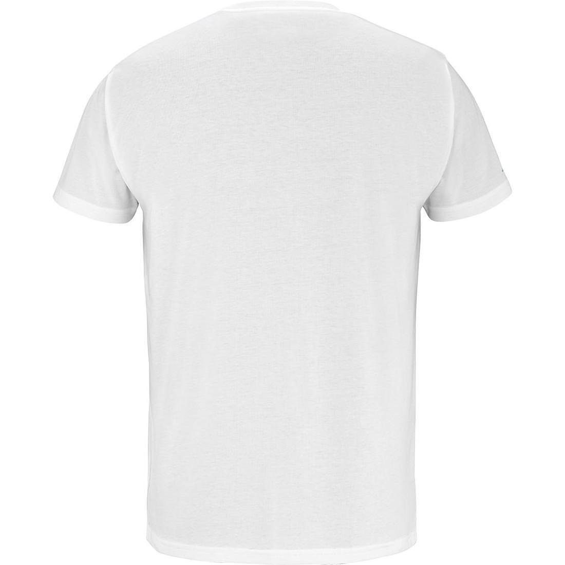 Men's Babolat EXERCISE BIG FLAG - white, a white sports T-shirt with a classic fit