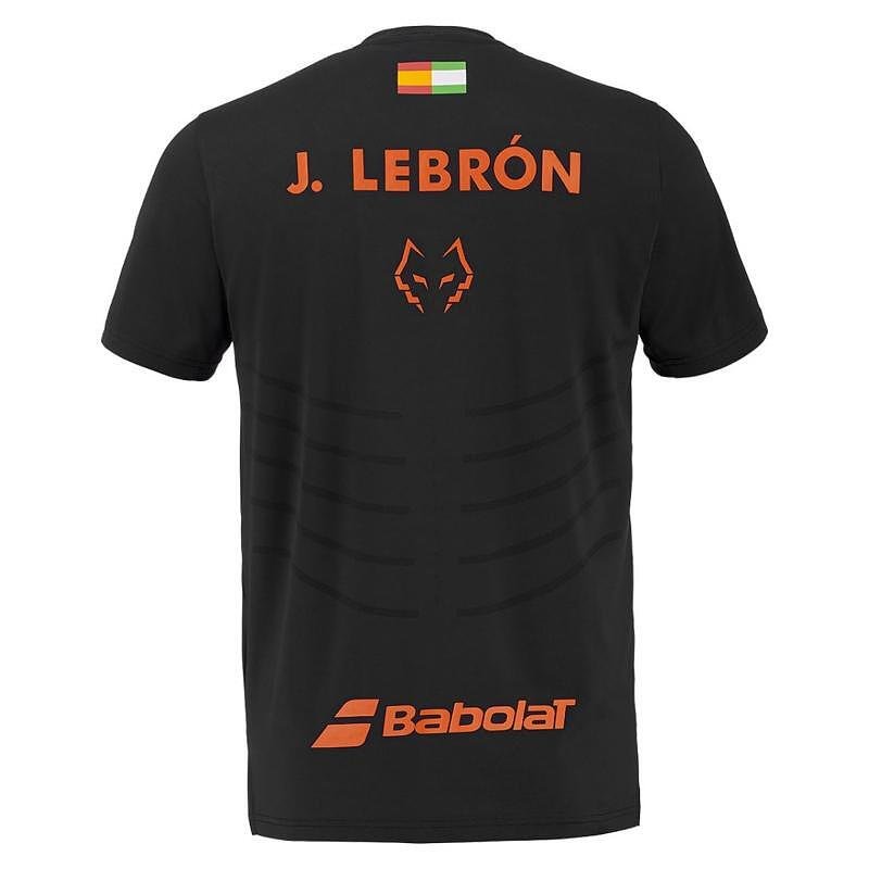 Babolat REPLICA JUAN LEBRON men's T-shirt - black for padel, with a lightweight and stretchy design for comfort and freedom of movement.