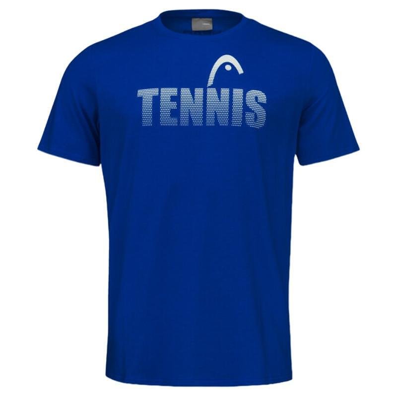 Мъжка тениска HEAD Colin / 811293 - RO - синя тениска с лого TENNIS, комфорт за тенис екипировка