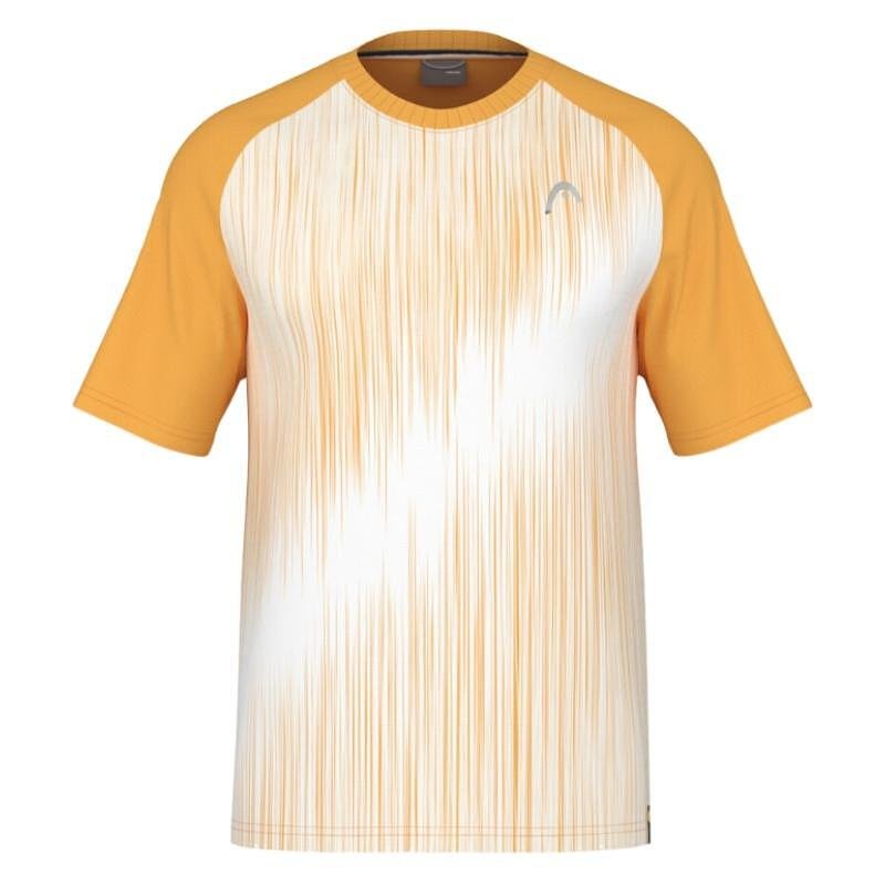 Мъжка тениска HEAD Performance T-Shirt с жълто-бял дизайн, лого HEAD и вентилационна функционалност