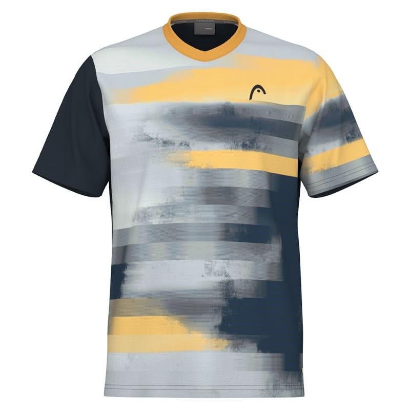 Мъжка тениска HEAD Topspin T-Shirt / 811564 - NVXV, стилна тениска с мрежест гръб и цветен дизайн за тенис екипировка