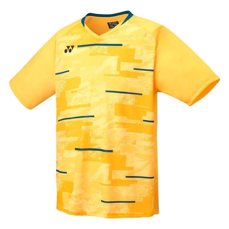 Мъжка тениска Yonex Club Team 2025 Soft Yellow - лека спортна тениска с UV защита за тенис и тренировки