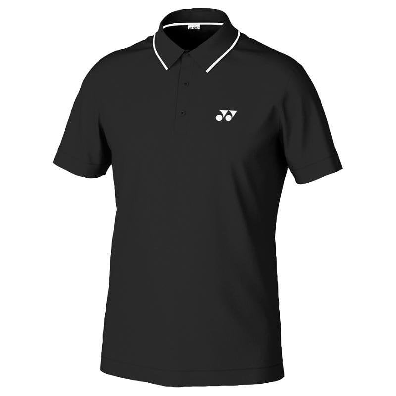 Men's Yonex Polo Black T-shirt – a stylish black sports T-shirt for badminton, tennis, padel, and active everyday wear.