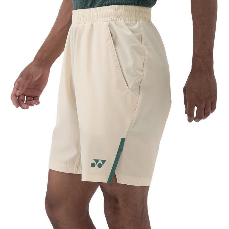 Men's Yonex 15163 RG Sand Beige shorts – a sporty model for comfort and style on the court