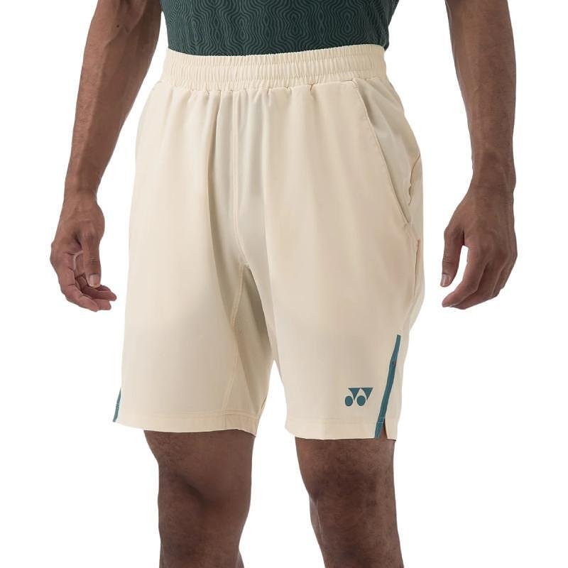 Men's Yonex 15163 RG Sand Beige shorts – stylish and lightweight shorts for tennis and padel with comfort on the court