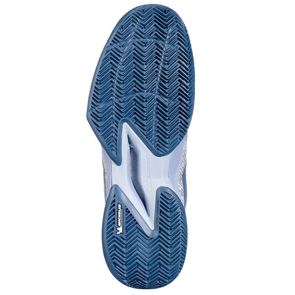 Men's Babolat JET MACH 3 CLAY sneakers - white, dark grey with a sole for stable grip on clay courts
