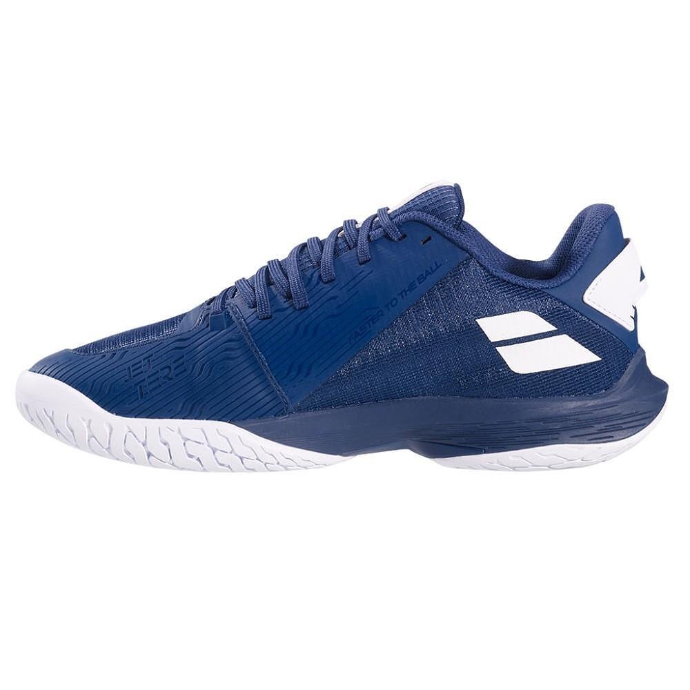 Pantofi de tenis pentru bărbați Babolat JET TERE 2 PREMIUM AC D.ARK BLUE, ușori și stabili pentru joc rapid.