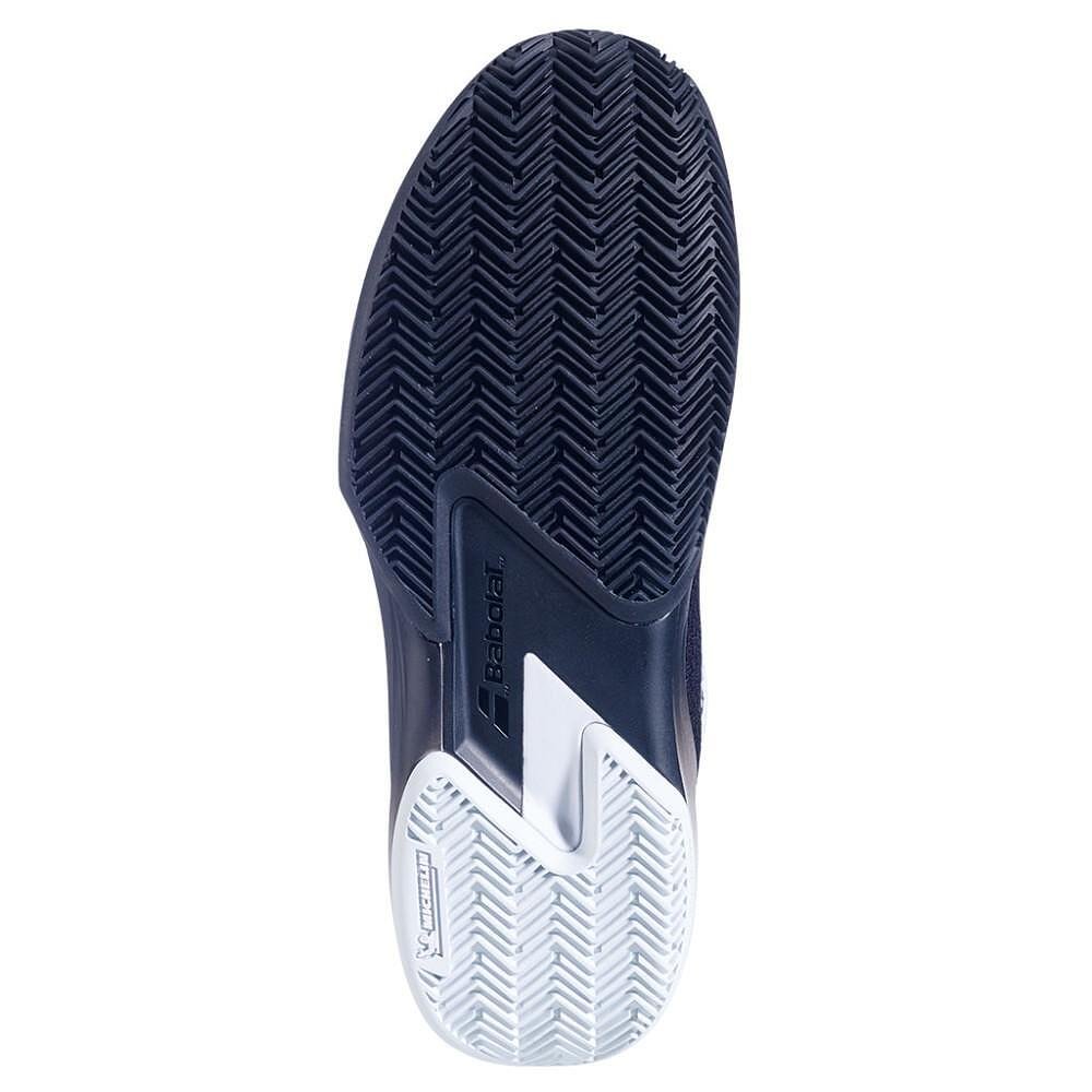 Pantofi de tenis pentru bărbați Babolat SFX 4 CLAY BLACK / ILLUSION BLUE cu talpă profesională pentru tenis și stabilitate pe teren
