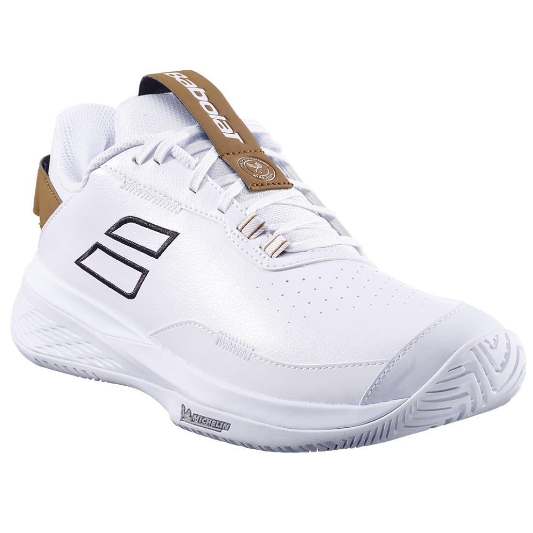 Men's Babolat SFX EVO ALL COURT WIMBLEDON sneakers - white, white tennis shoes for all courts and maximum comfort