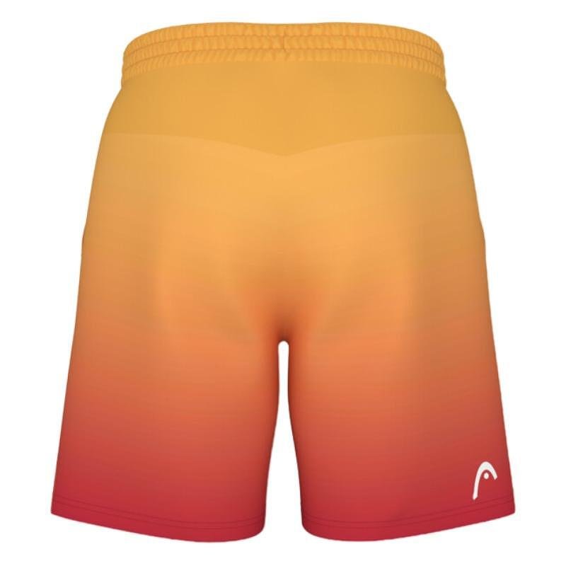 Men's HEAD Power Shorts / 811664 - BNRD yellow-red sports shorts for tennis and padel