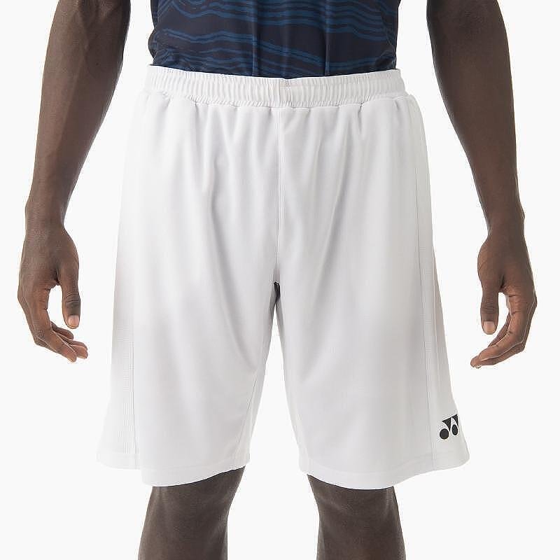 Men's Yonex Men's Club Team White shorts – white sports shorts made from durable polyester for tennis and padel