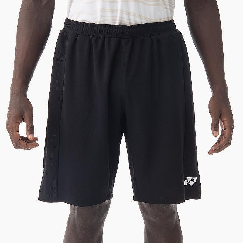 Yonex Men's Club Team Black men's black sports shorts made from durable polyester for tennis and padel
