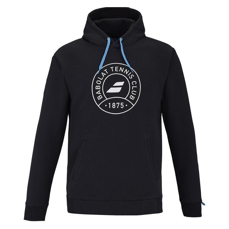 Hanorac bărbătesc Babolat EXERCISE HOOD - black, hanorac negru pentru antrenamente de tenis și confort.
