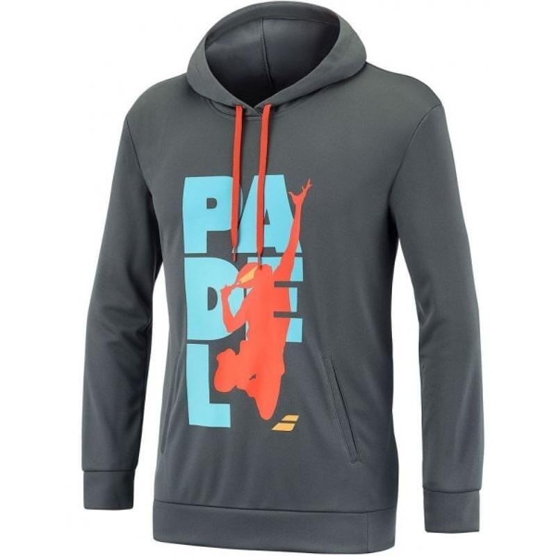 Men's Babolat PADEL HOODSWEAT MEN MAGNET sweatshirt for padel, stylish and comfortable for warm-ups and training