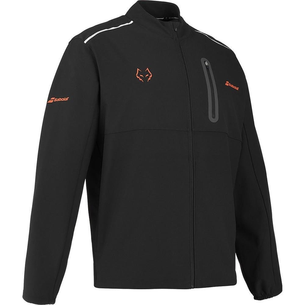 Babolat JUAN LEBRON 2026 men's jacket - black – a lightweight and comfortable padel jacket with a chest pocket and side pockets.