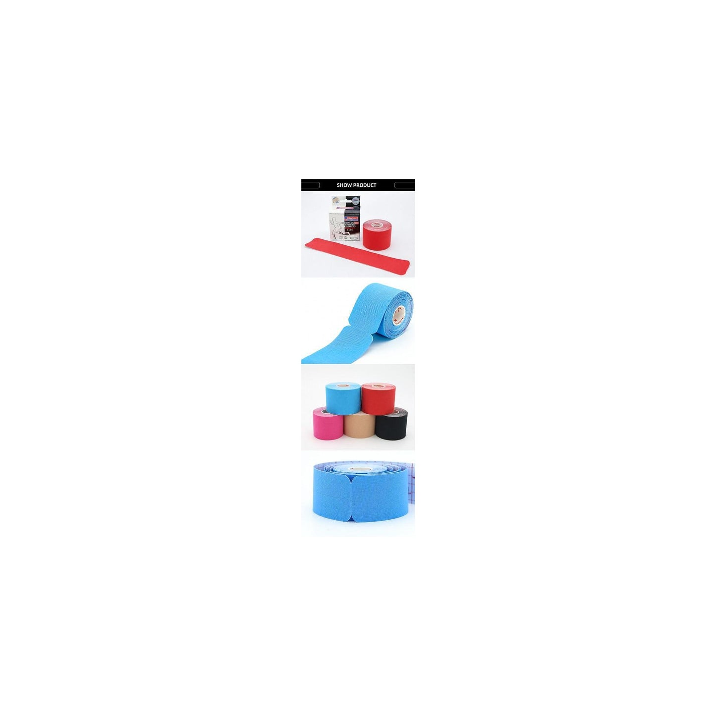Pre-cut kinesio tape Kindmax 20 pcs / 25 cm