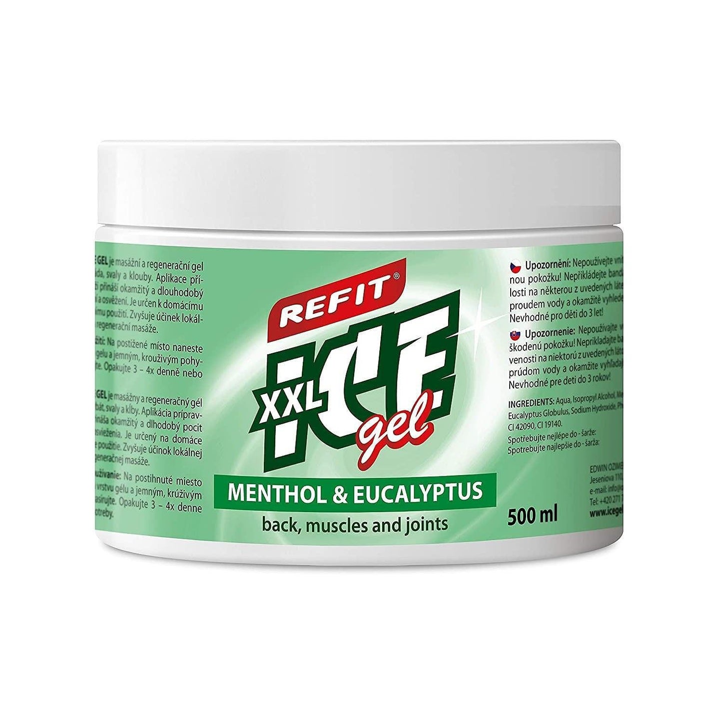 Cooling gel Refit Ice Gel Menthol & Eucalyptus 500 ml