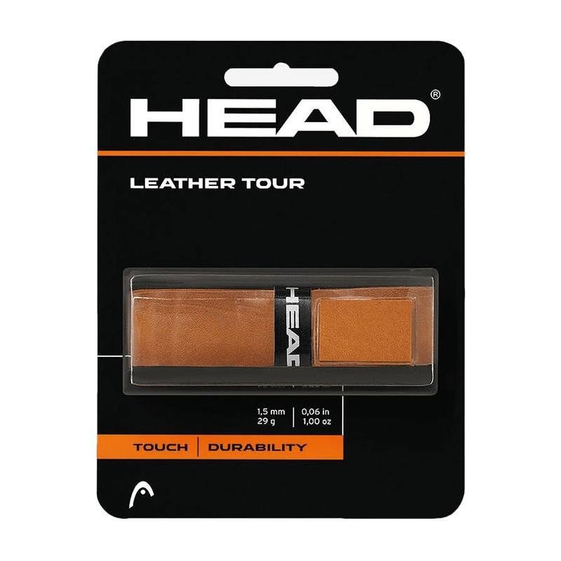 Основен грип HEAD LEATHER TOUR от 100% кожа за тенис ракета, осигуряващ отличен контрол и усещане