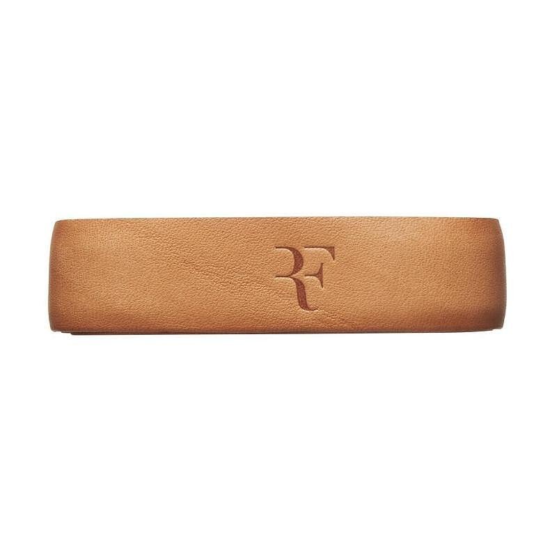 Основен грип Wilson RF Roger Federer Premium Leather с релефно RF лого, естествена кожа за тенис ракети Wilson