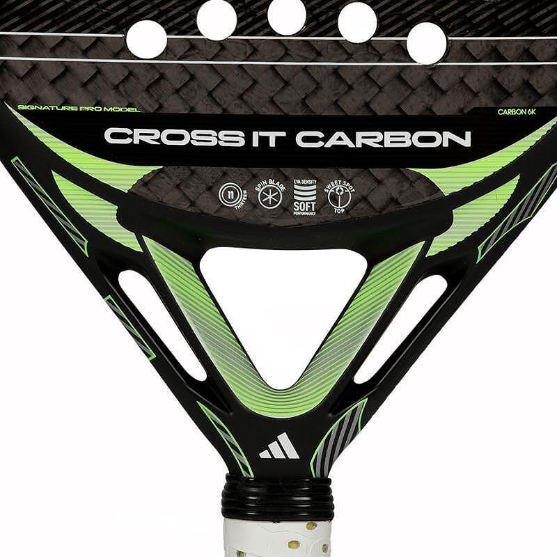 Rachetă de padel Adidas Cross It Carbon 2026 - formă diamant, carbon 6K, rachetă profesională pentru putere și control