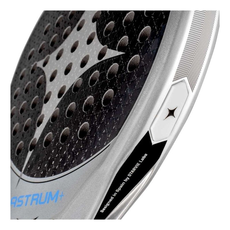 Star Vie Astrum padel racket – a professional round-shaped padel racket with 15K Aluminized Carbon, Soft 30 EVA and Full Plane Effect for maximum control, comfort and spin.