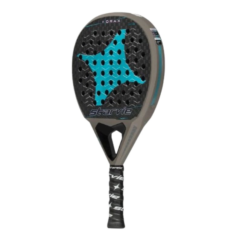 Star Vie Drax Soft 12K padel racket – a professional padel racket with a hybrid shape, 12K Carbon, Soft 30 EVA, Geo Bridge and Noene Inside for power, control and comfort.