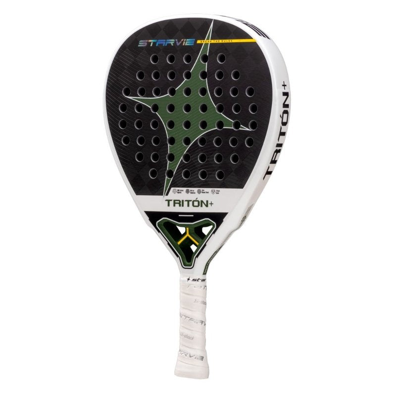 Padel racket Star Vie Triton Balance +– professional padel racket with a teardrop shape, 3K Carbon, Pro 50 EVA, Star Balance System and Noene Inside for power, control and stability.