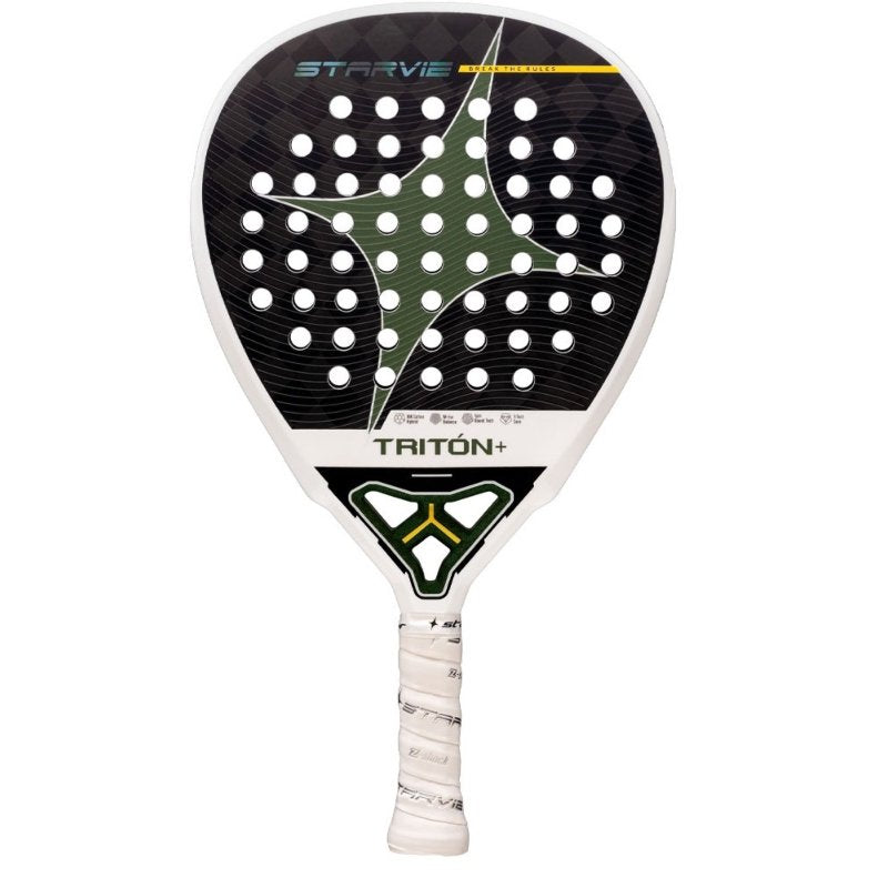 Padel racket Star Vie Triton Balance +– professional padel racket with a teardrop shape, 3K Carbon, Pro 50 EVA, Star Balance System and Noene Inside for power, control and stability.