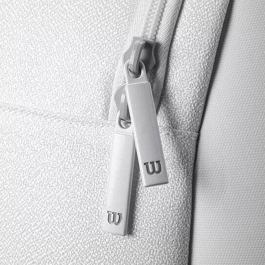 Padel thermal bag Wilson Bela Super Tour, white zipper premium thermal bag for padel rackets and tennis gear