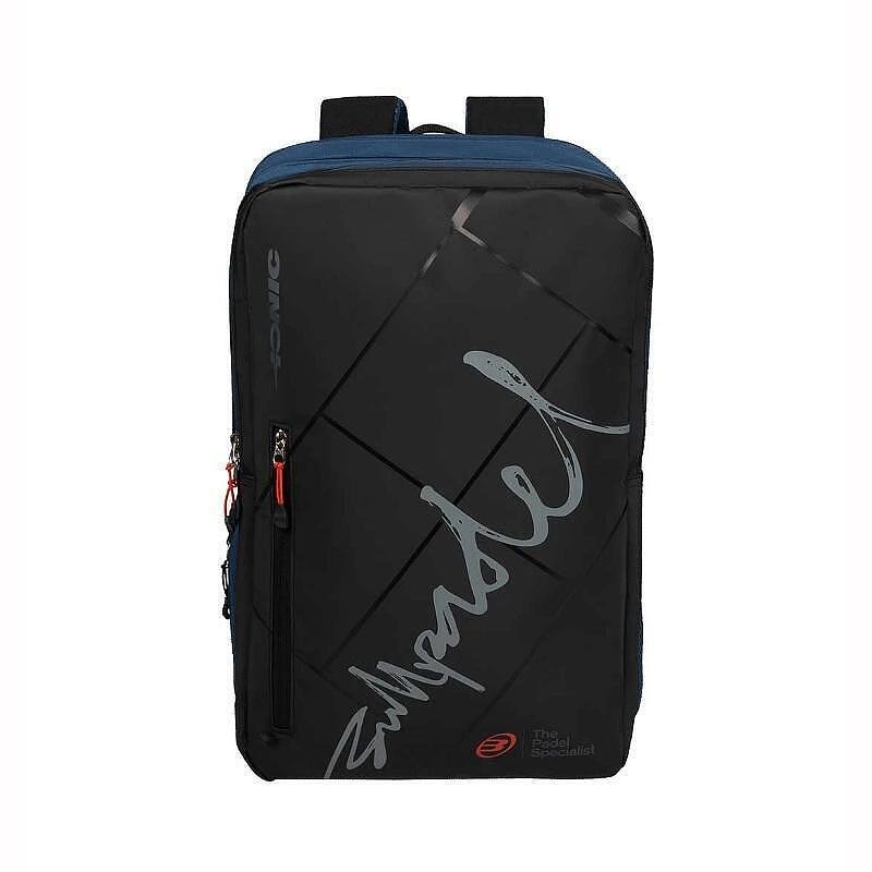Bullpadel IONIC Black Backpack - thermo compartment for rackets, padded back, side pocket for balls