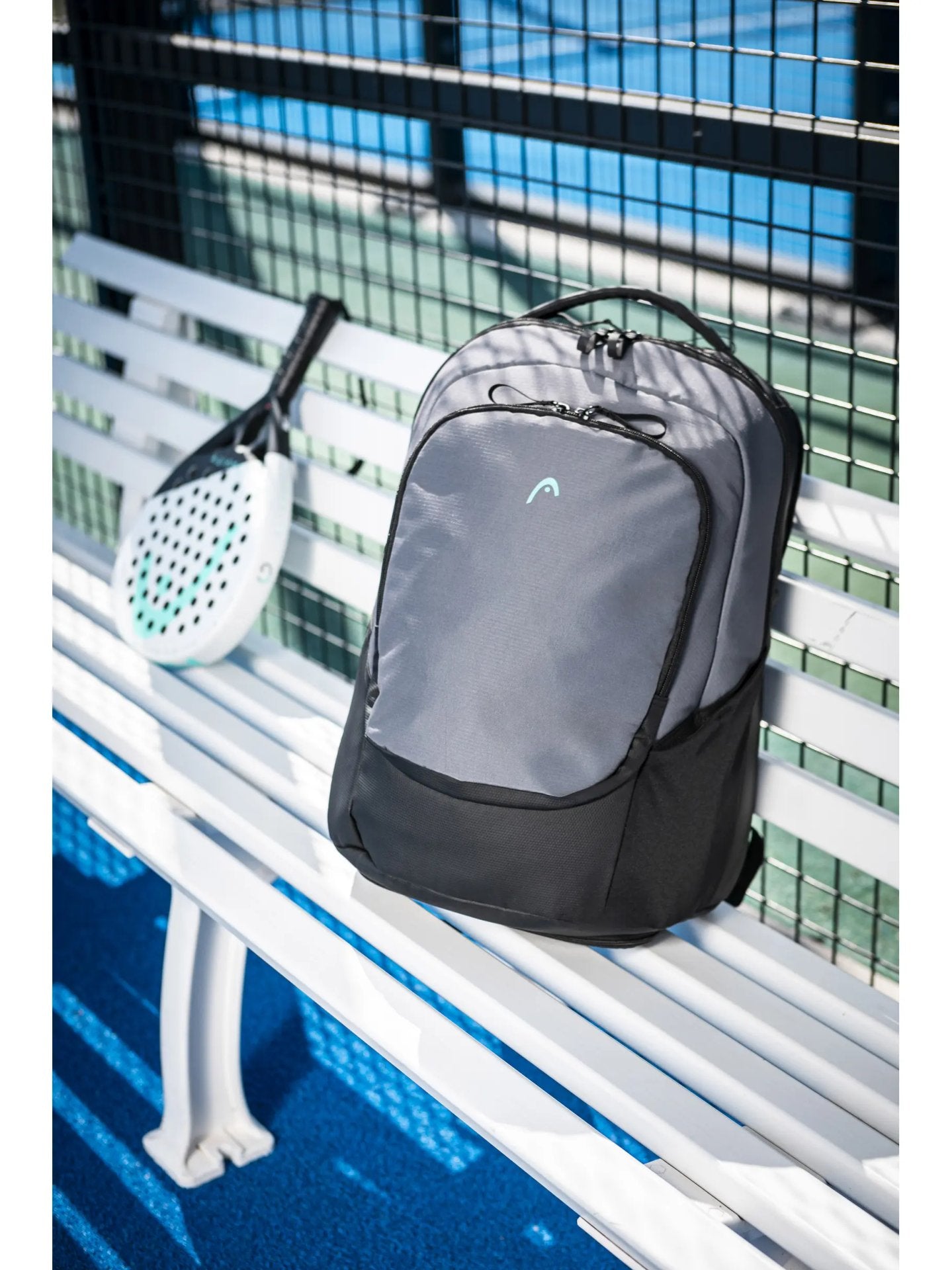 Head Pro X 30L Black/Grey backpack - a stylish tennis backpack for sport and everyday use, made from recycled PET bottles
