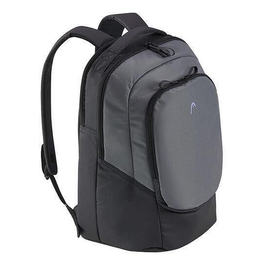 Head Pro X 30L Black/Grey backpack - a stylish tennis backpack for sport and everyday use with sustainable materials