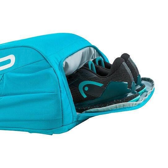 Head Tour 25L Blue Backpack with shoe compartment and convenient organization for tennis gear
