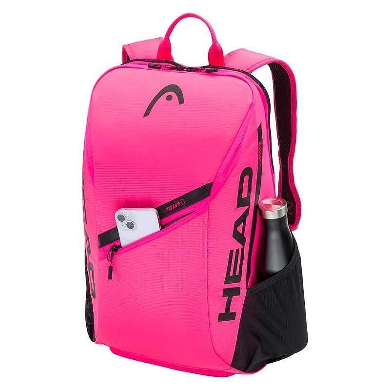 Head Tour 25L Pink Backpack - pink tennis backpack with shoe compartment and exterior phone pocket