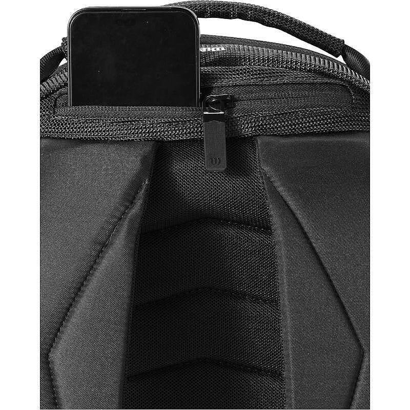 Wilson RF Roger Federer backpack with a padded back and accessory pocket, suitable for tennis bags and tennis gear