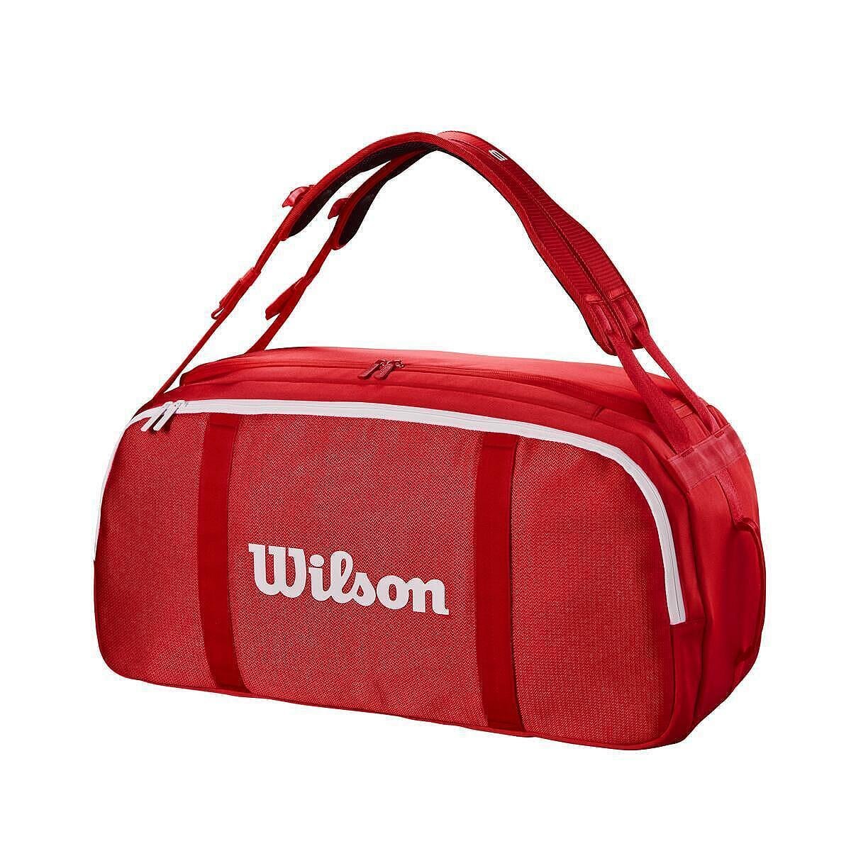 Сак Wilson Super Tour Coaches 2025 червен тенис сак Wilson с място за 4-6 ракети