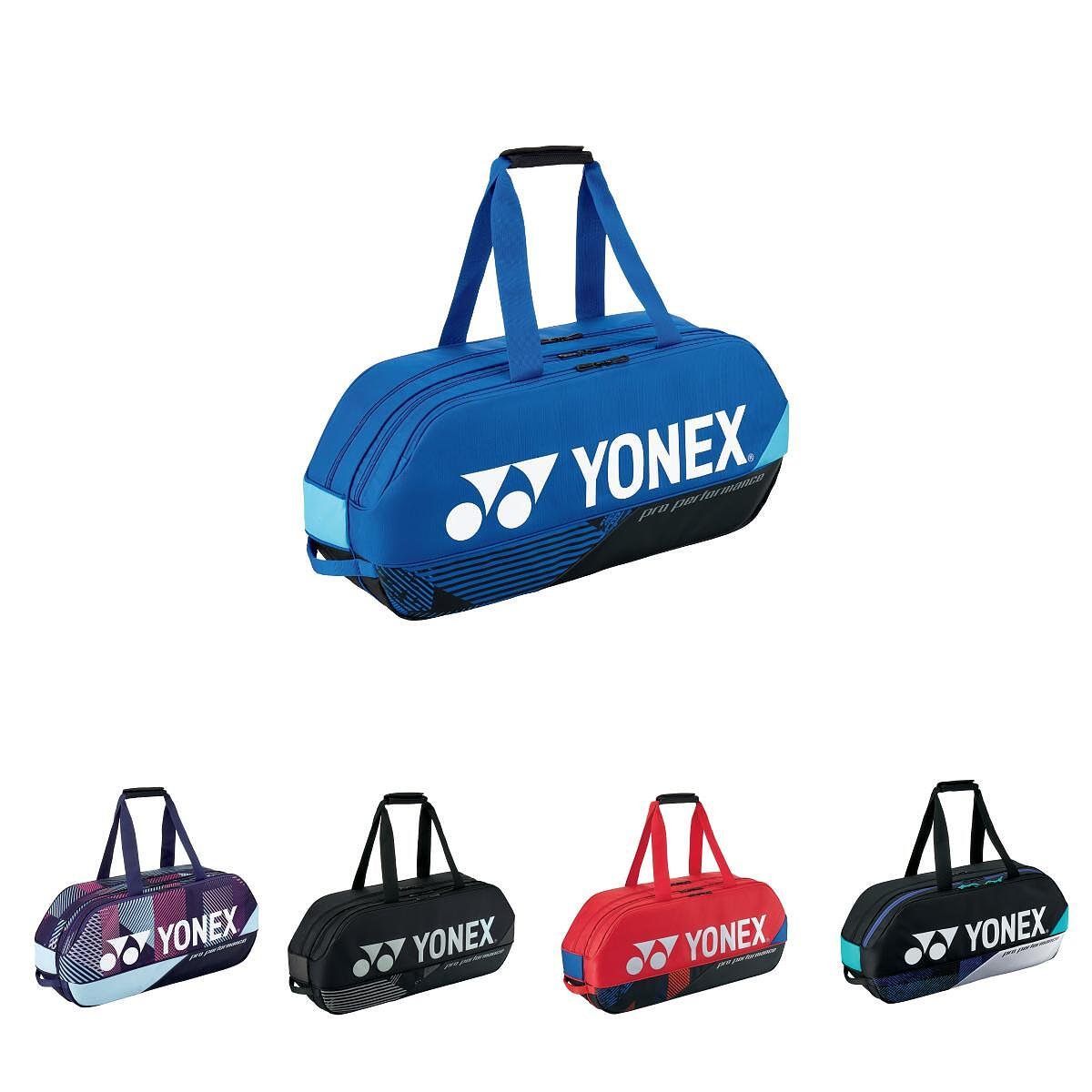 Yonex PRO TOURNAMENT BAG Black/Silver – tennis bag for gear, training, and travel.