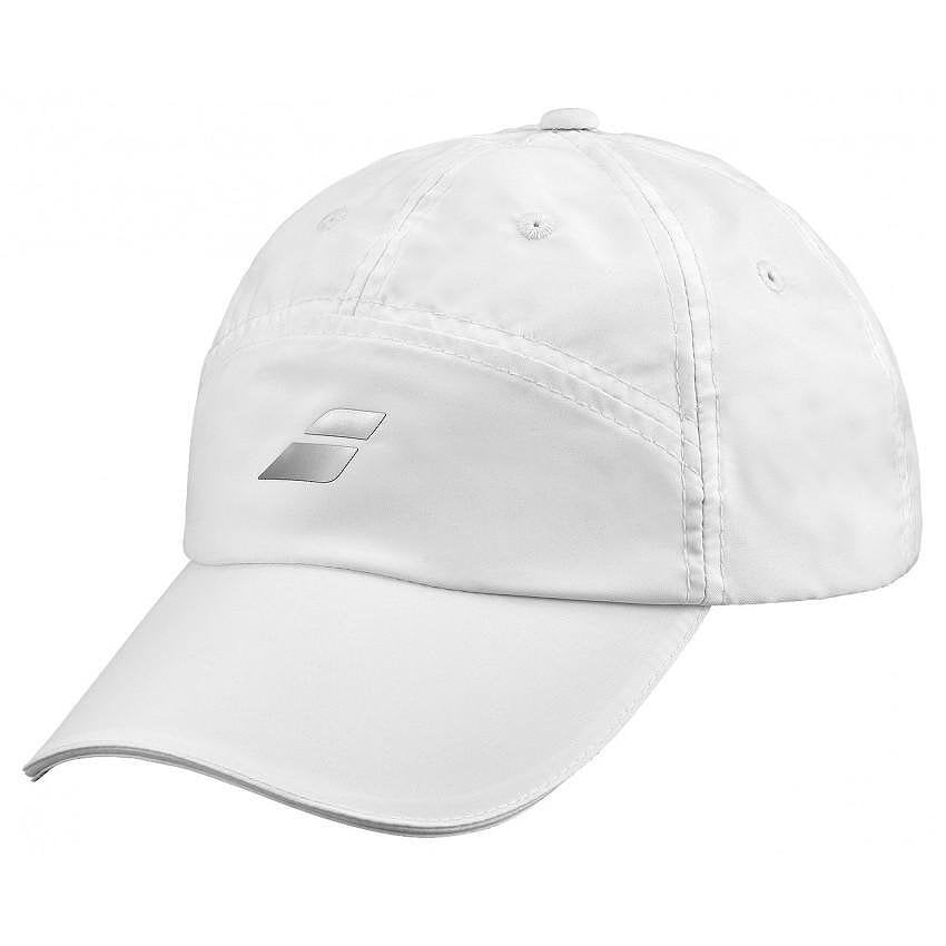 Шапка Babolat MICROFIBER CAP - white, лека бързосъхнеща шапка за падел и тенис със слънчева защита