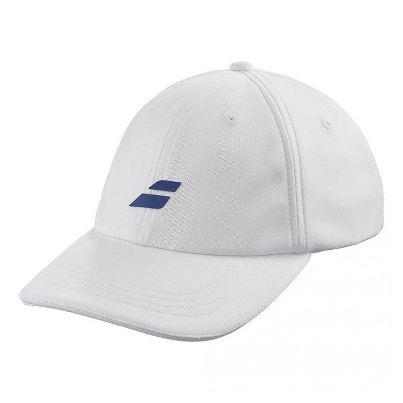 Детска шапка Babolat PURE LOGO CAP JR 2024 WHITE, бяла шапка за спорт и слънцезащита
