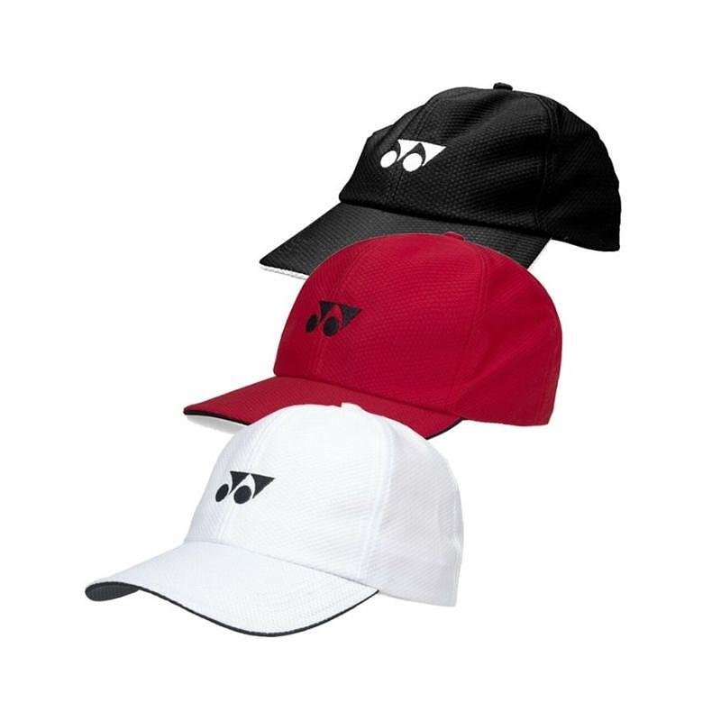 Шапка Yonex CAP 341 - white, black, red, стилна Yonex шапка за тенис и падел в бял, черен и червен цвят.