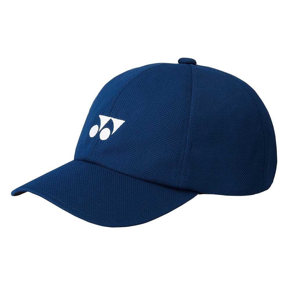 Шапка Yonex CAP 341 Navy Blue – тъмно синя шапка от 100% полиестър, един размер, Yonex за тенис и падел