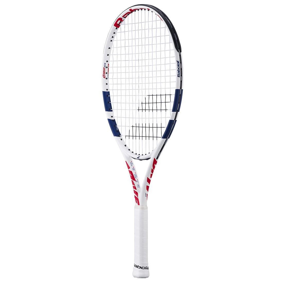 Rachetă de tenis Babolat Drive Junior 24 White pentru copii, ușoară și confortabilă, pentru un start sigur și dezvoltare