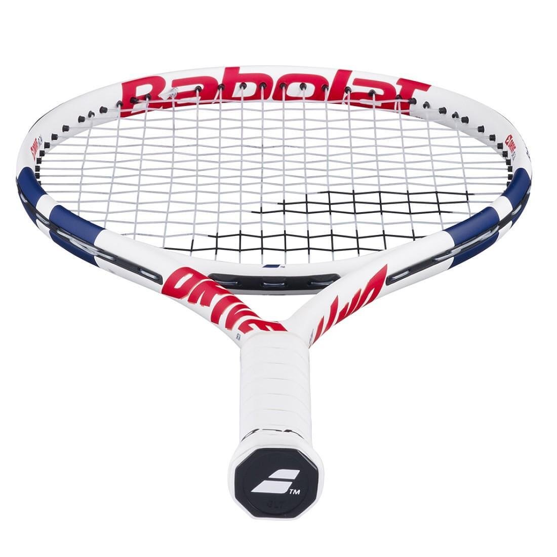 Rachetă de tenis Babolat Drive Junior 24 White pentru copii, ușoară și confortabilă, pentru învățare și dezvoltare