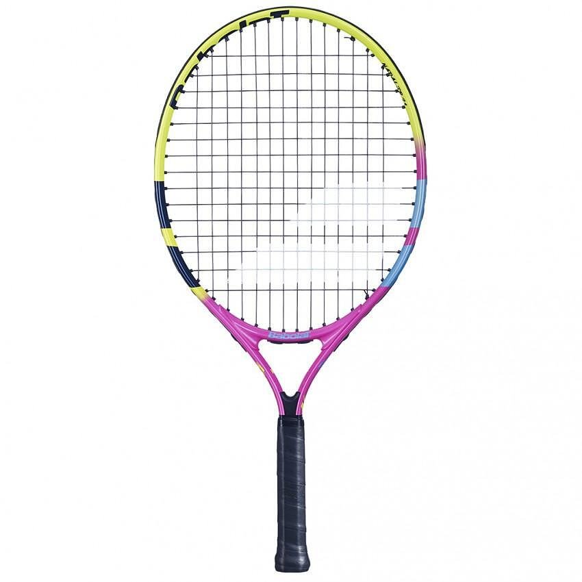 Rachetă de tenis Babolat Nadal Junior 21 pentru copii 5-6 ani, cu husă, în culorile lui Nadal, ideală pentru începători.