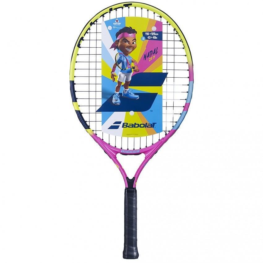 Rachetă de tenis Babolat Nadal Junior 21 pentru copii 5-6 ani, cu husă și design în culorile lui Rafael Nadal