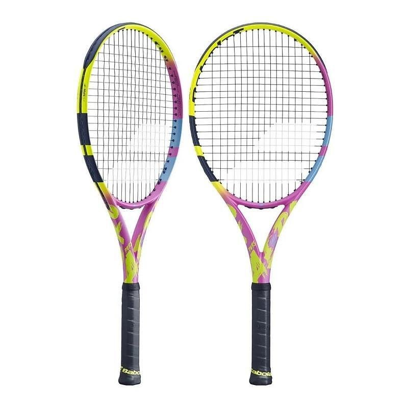 Rachetă de tenis Babolat Pure Aero Rafa Origin pentru spin maxim și joc agresiv; ideală pentru rachete de tenis și echipament de tenis.